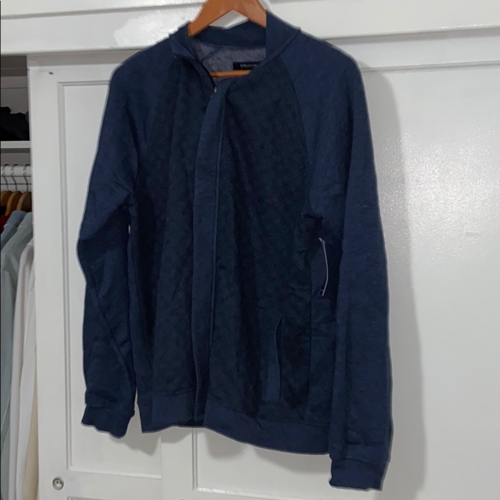 Structure fleece bomber jacket